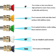 SEAMETAL Car Wash Gun Short Handle High Pressure Washer Gun with 5 Spray Nozzle Tips For Car Washing And Garden Cleaning Tools