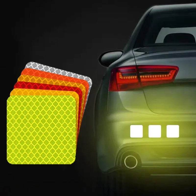 10 Reflective Stickers, Warning Safety Reflective Stickers, Pet Safety Warning 1.18 X 3.25inch Waterproof Night Vision Stickers