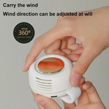 Portable Mini Bladeless Fan 3 Speed Adjustable Clip On Waist Shirt Silent Electric Fan Outdoor Travel Cooling Fan