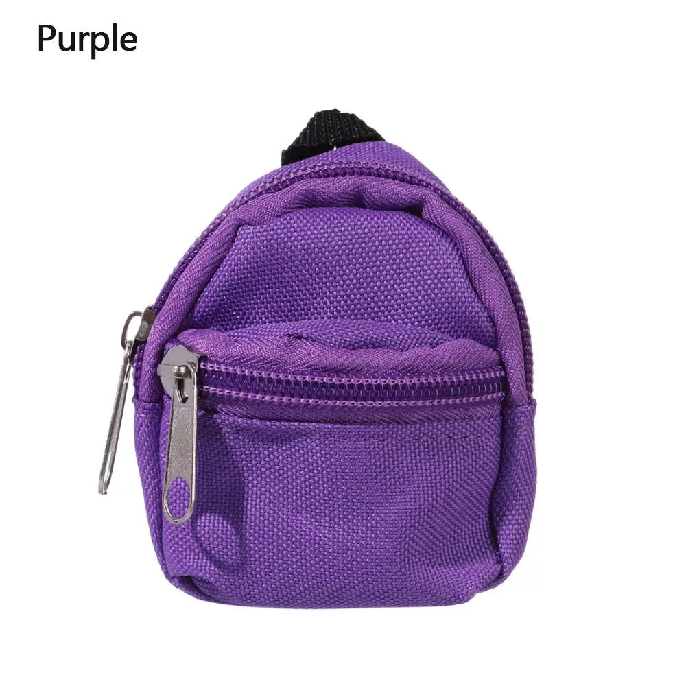 Mini Zipper Doll Backpacks Cute School Bags Doll Backpacks Doll Bags Travel Case Doll Accessories Toy Supplies for Doll Play