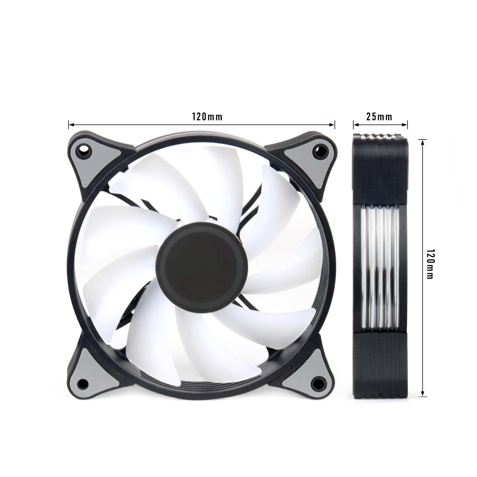 Aigo AR12PRO Computer Case Fan Ventoinha PC Unlimited Space 120mm RGB Fan 4pin PWM CPU Cooling Fan 3pin5v Argb 12cm Ventilador