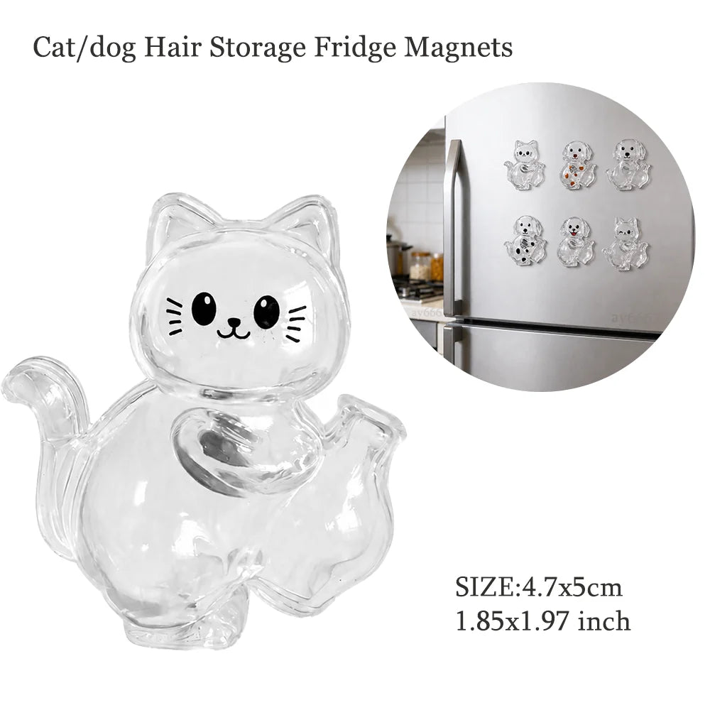Creative Dog Hair Storage Keychain Transparent Dog\Cat Shape Memorial Pendant Handmade DIY Pet Souvenirs for Pet Lovers Gift