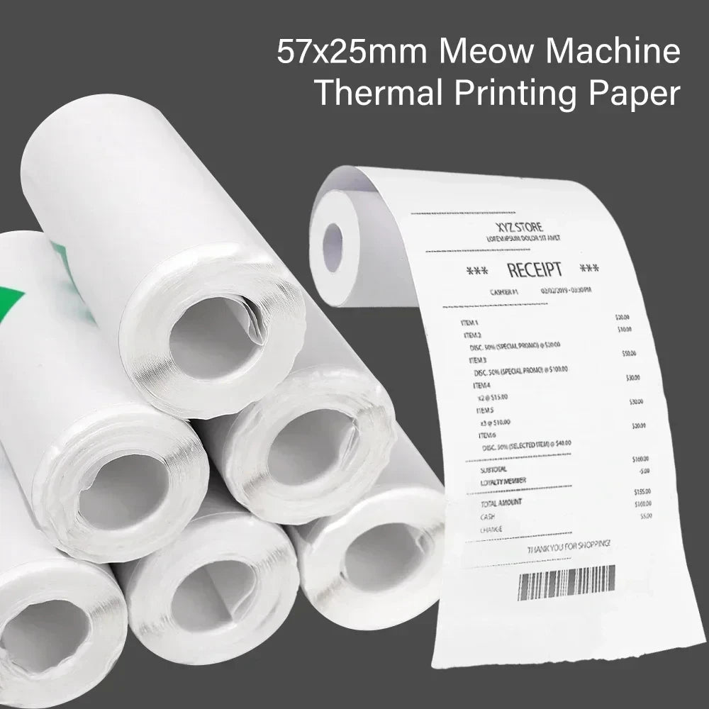 HD Mini Portable Thermal Printer 57mm Self-Adhesive Label Sticker Paper for Phone Picture Photo Universal Portable Label Printer