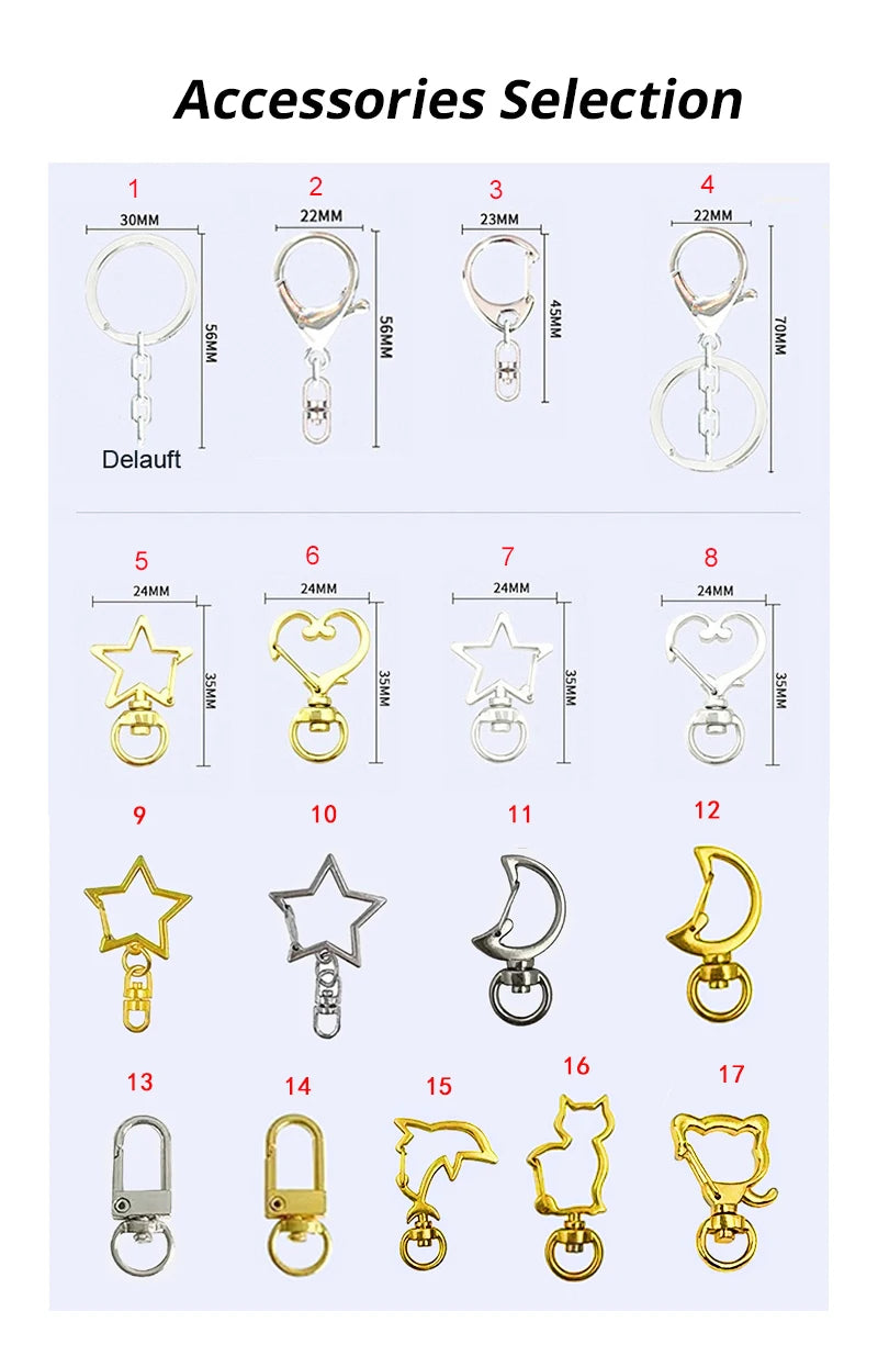Custom Logo Acrylic Keychain Cat Dog ID Charm Print Holographic Personal Photo Pet Souvenir Birthday Gift Tag Name Key Chain