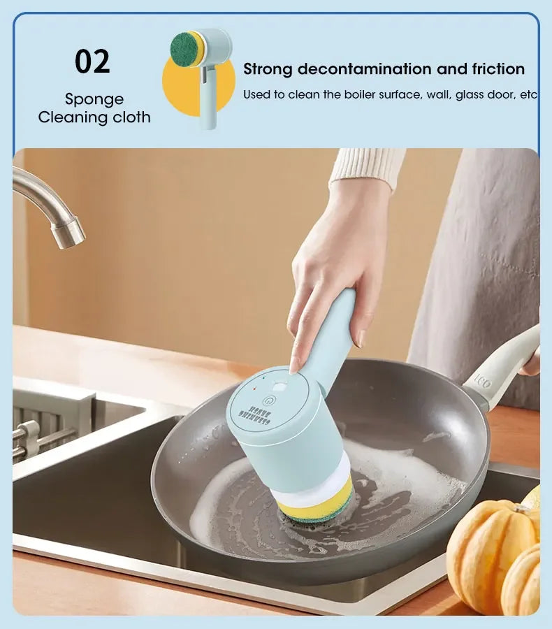 2025 Cordless Electric Spin Scrubber with 5 Brushes,IPX7 Waterproof Rechargeable Bathroom Cleaner for Tile/Shower/Grout Cleaning