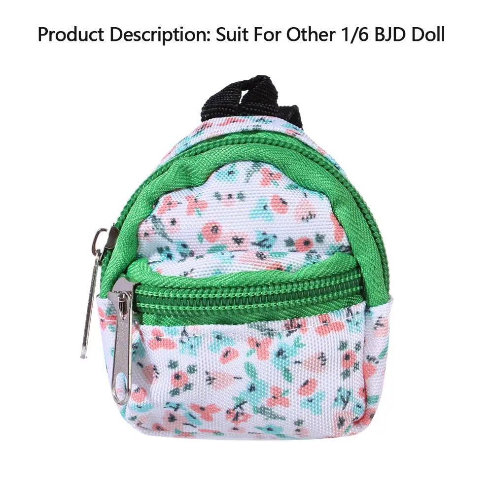 Mini Zipper Doll Backpacks Cute School Bags Doll Backpacks Doll Bags Travel Case Doll Accessories Toy Supplies for Doll Play
