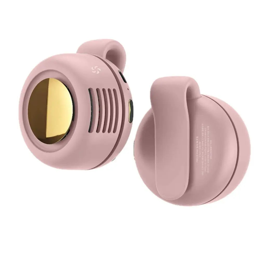 Portable Mini Bladeless Fan 3 Speed Adjustable Clip On Waist Shirt Silent Electric Fan Outdoor Travel Cooling Fan