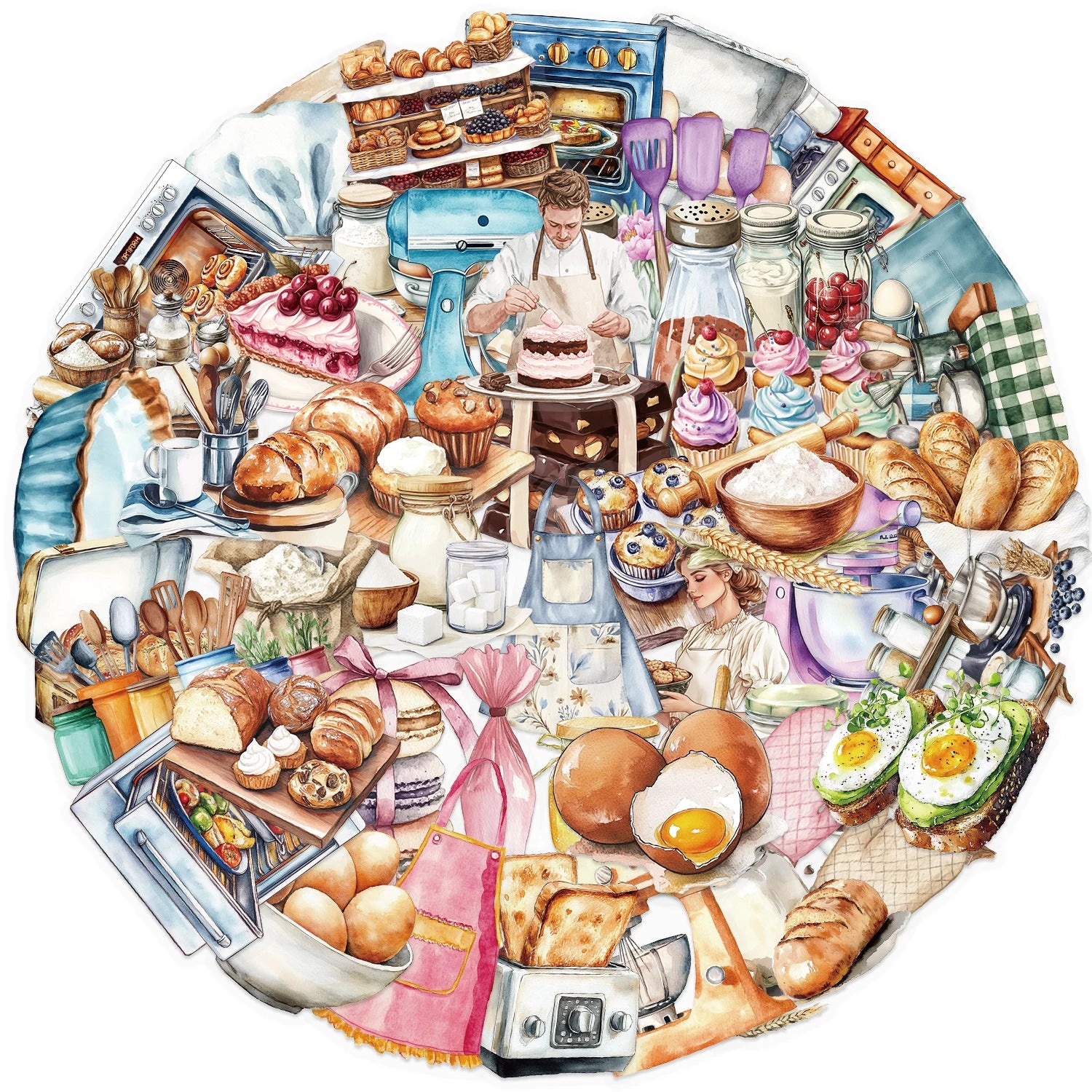 50pcs Retro Cafe Cartoon Graffiti Stickers Skateboard Water Bottle Notebook Mobile Phone Toy Decal Sticker PET Decoration