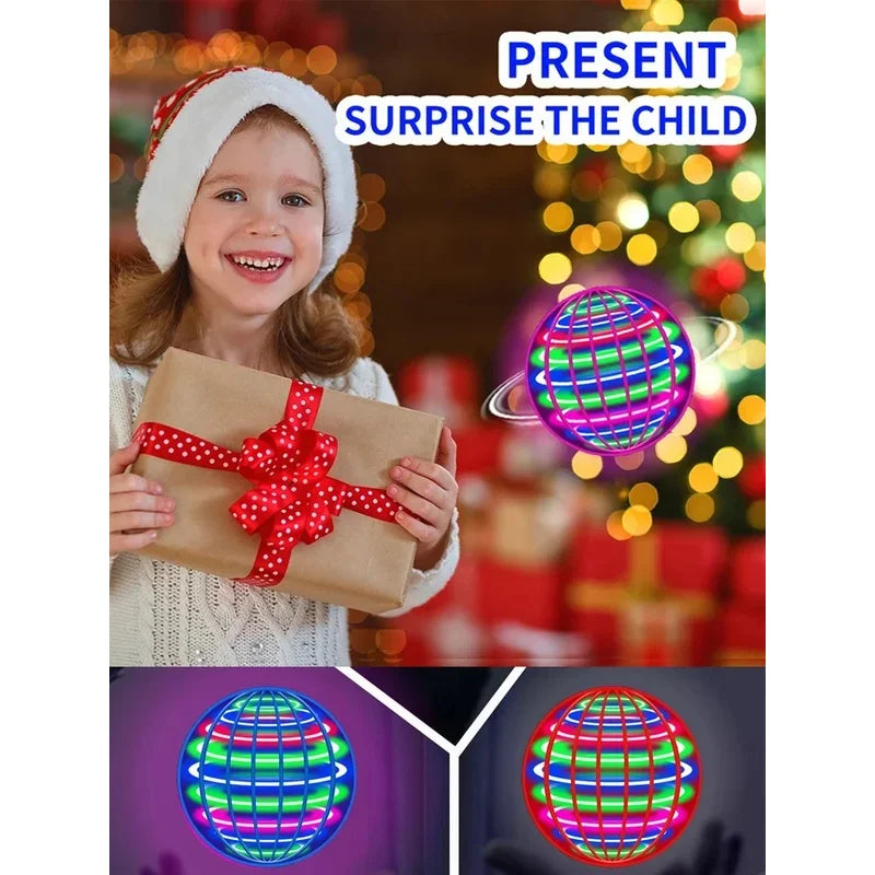 Floating Magic UFO Flying Ball LED Dazzling Lights Automatic Spinning Flying Machine Outdoor Sports Toy Birthday Gift
