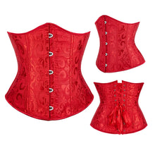 Women Gothic Jacquard Underbust Corset Bustier Waist Cincher Slimming Body Shaper Corselete Lingerie Plus Size Party Clubwear
