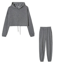 Winter Tracksuit Women Two Piece Set - Oversized Hoodie Sweatpants Solid Color Sportswear Suit |Casual Sweatshirt Trouser Set