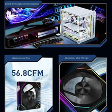 LDPCSJ PRISM 4 RS 12cm ARGB 4 Pin Computer Case Fan Quiet Cooling 12V Large Air Volume 1200RPM for Desktop Gaming PC Build