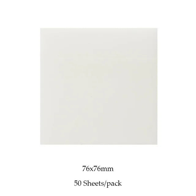50 Sheets/pad Transparent Sticky Notes Pad Waterproof Self-Adhesive Clear Memo Message Reminder Home Office School Supplies