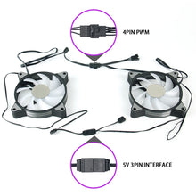 Aigo AR12PRO Computer Case Fan Ventoinha PC Unlimited Space 120mm RGB Fan 4pin PWM CPU Cooling Fan 3pin5v Argb 12cm Ventilador