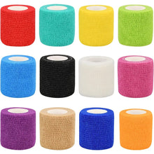 12/10pcs Colorful Sport Self Adhesive Elastic Bandage Wrap Tape Elastoplast For Knee Pad Finger Ankle Palm Aid Kit Pet Tool Warm