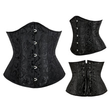 Women Gothic Jacquard Underbust Corset Bustier Waist Cincher Slimming Body Shaper Corselete Lingerie Plus Size Party Clubwear