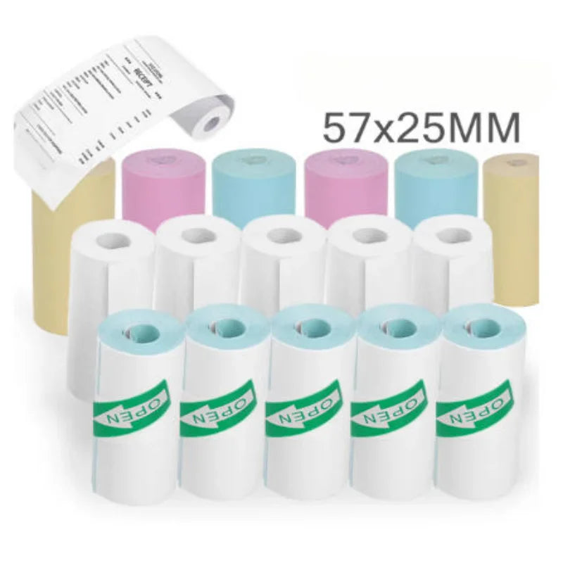 HD Mini Portable Thermal Printer 57mm Self-Adhesive Label Sticker Paper for Phone Picture Photo Universal Portable Label Printer