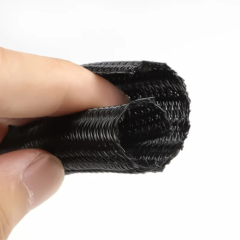 1~50m PET Braided Expandable Cable Sleeve 2~50mm Flexible Self Closed Insulated Wrap Pipe Tube Line Protector Wire Organizer