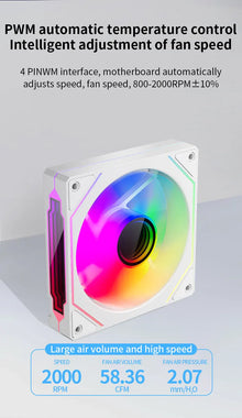 TEUCER Prism4 Pro 12cm ARGB Fan PC Case Fan Kit 4pin PWM CPU Cooling Fans 3pin 5v RGB Gaming Computer Fan