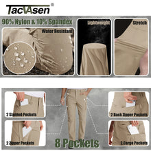 TACVASEN Summer Lightweight Trousers Mens Fishing Pants Outdoor Hiking Nylon Quick Dry Pockets Cargo Pants Casual Work Trousers