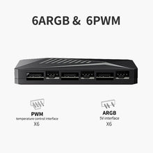 TEUCER LP-6P ARGB Remote Control 6 Way Splitter 4Pin PWM Cooling Fan Hub for Computer PC Case Chassis Radiator SATA Power Supply