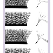 DIYDAY W-Shape Eyelash Extension 3d 4d 5d 6d 7d 8d W Lashes Natural Soft Premade Fan Bloom Effect Eye Lashes for Beauty Makeup