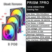 LDPCSJ PRISM 4 RS 12cm ARGB 4 Pin Computer Case Fan Quiet Cooling 12V Large Air Volume 1200RPM for Desktop Gaming PC Build