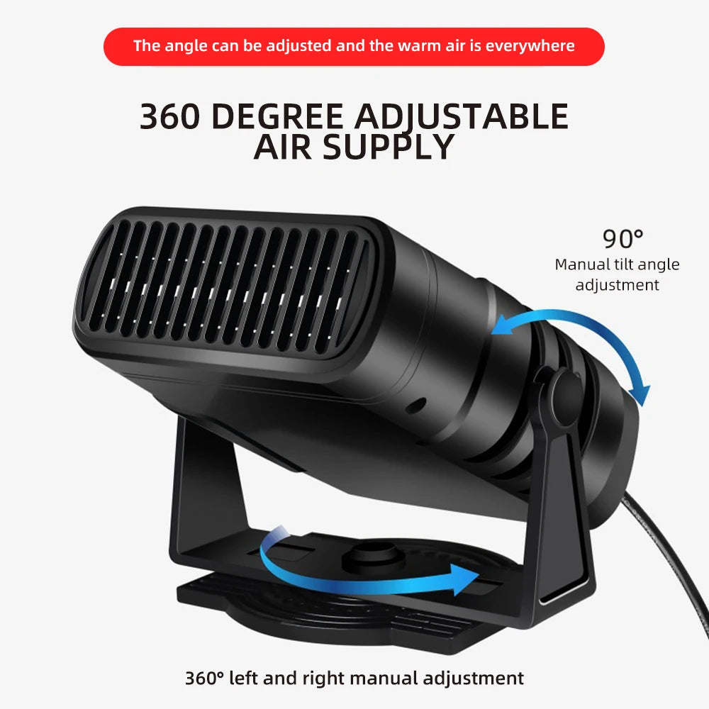 Car Cooling & Heater Fan 12V 120W Auto Windshield Anti-Fog Electric Heating Dryer Defogging Demister Defroster