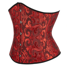 Women Gothic Jacquard Underbust Corset Bustier Waist Cincher Slimming Body Shaper Corselete Lingerie Plus Size Party Clubwear