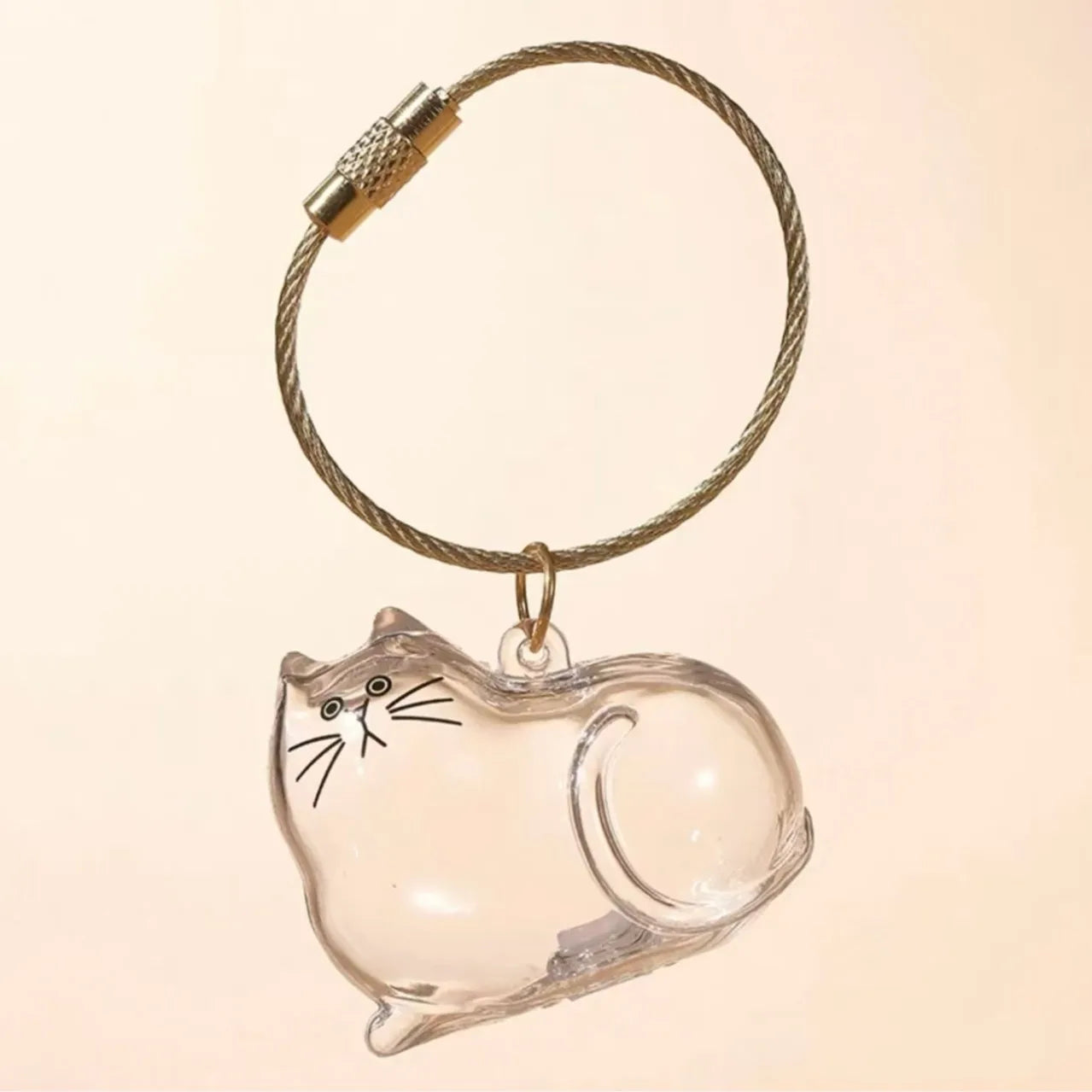 Creative Dog Hair Storage Keychain Transparent Dog\Cat Shape Memorial Pendant Handmade DIY Pet Souvenirs for Pet Lovers Gift