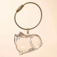 Creative Dog Hair Storage Keychain Transparent Dog\Cat Shape Memorial Pendant Handmade DIY Pet Souvenirs for Pet Lovers Gift