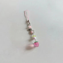 1Pc Lightweight Sweet Cute Strawberry Keychain Xyu Cellphone Charm Lanyard Lovely Fruits Chain for Girls Aesthetic Jewelry Props