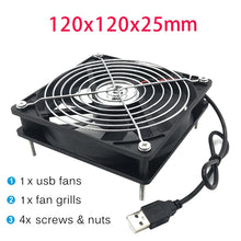 8/12cm 12V USB Powered Computer PC Case Fan For Receiver DVR Xbox TV Box Router Silent Chassis Cooler