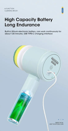 2025 Cordless Electric Spin Scrubber with 5 Brushes,IPX7 Waterproof Rechargeable Bathroom Cleaner for Tile/Shower/Grout Cleaning