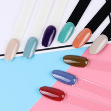 50pcs False Nail Display Tips Clear Nature Color Chart Oval Fan Style UV Gel Polish Swatch Shows Palette Practice Manicure Tools