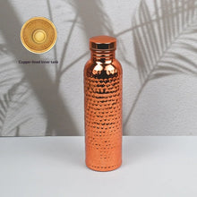 New 800ML Electroplated Copper Water Bottle One-Click Open Lid Stainless Steel Hammer Pattern Cup Sports Water Bottle