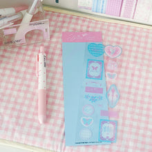 Stars Decal Stickers Scrapbooking Stationery Hearts Stickers PET Bubble Deco Sticker DIY Journal Planner