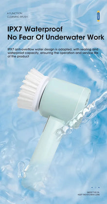 2025 Cordless Electric Spin Scrubber with 5 Brushes,IPX7 Waterproof Rechargeable Bathroom Cleaner for Tile/Shower/Grout Cleaning