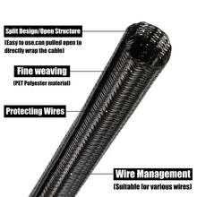 1~50m PET Braided Expandable Cable Sleeve 2~50mm Flexible Self Closed Insulated Wrap Pipe Tube Line Protector Wire Organizer