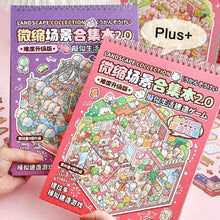 New PET Miniature Scene Collection Cartoon Visual Stacking Landscape Sticker Book DIY 3D 3D Pocket Cabin Scene Stickers Kids