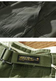 Yu Wenle Amekaji Trendy Versatile Workwear Pants Men American Retro Trousers Fashion Cargo Pants Man Straight Casual Baggy Pants