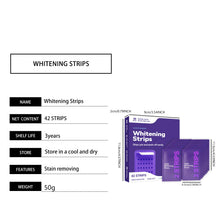 Purple Teeth Whitening Strips Improve Dental Yellowing Oral Cleaning Gel Teeth Bright Stain for Lasting Bright Smile