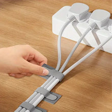 Self Adhesive Reusable Hook and Loop Cable Ties - Adjustable Cord Organizer Straps for Desk, Home & Office Cable Management
