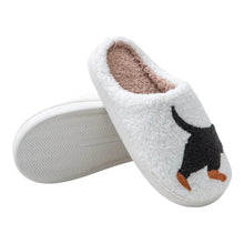 Pet Pattern Dachshund Embroidery Stuffed Home Thick Sole Plaid Furry Cotton Slippers Warm Non-slip Indoor Slippers Pet Mom Gift
