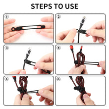 Silicone Cable Ties,Cord Organizer,Cable Straps,Reusable Cord Ties,Travel Cable Organizer ,Cute Elastic Tie, Wire Ties