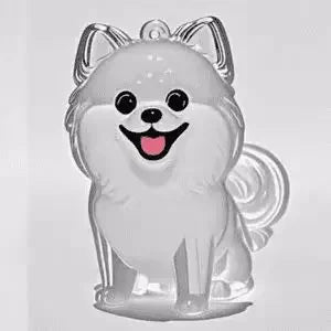 Creative Dog Hair Storage Keychain Transparent Dog\Cat Shape Memorial Pendant Handmade DIY Pet Souvenirs for Pet Lovers Gift