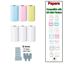 HD Mini Portable Thermal Printer 57mm Self-Adhesive Label Sticker Paper for Phone Picture Photo Universal Portable Label Printer