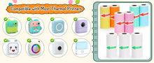 Mini Printer Sticker Paper, Thermal Paper Rolls For T02/M02 and Mini Printer, Smooth Color Self-Adhesive Paper 25X57mm Paperang