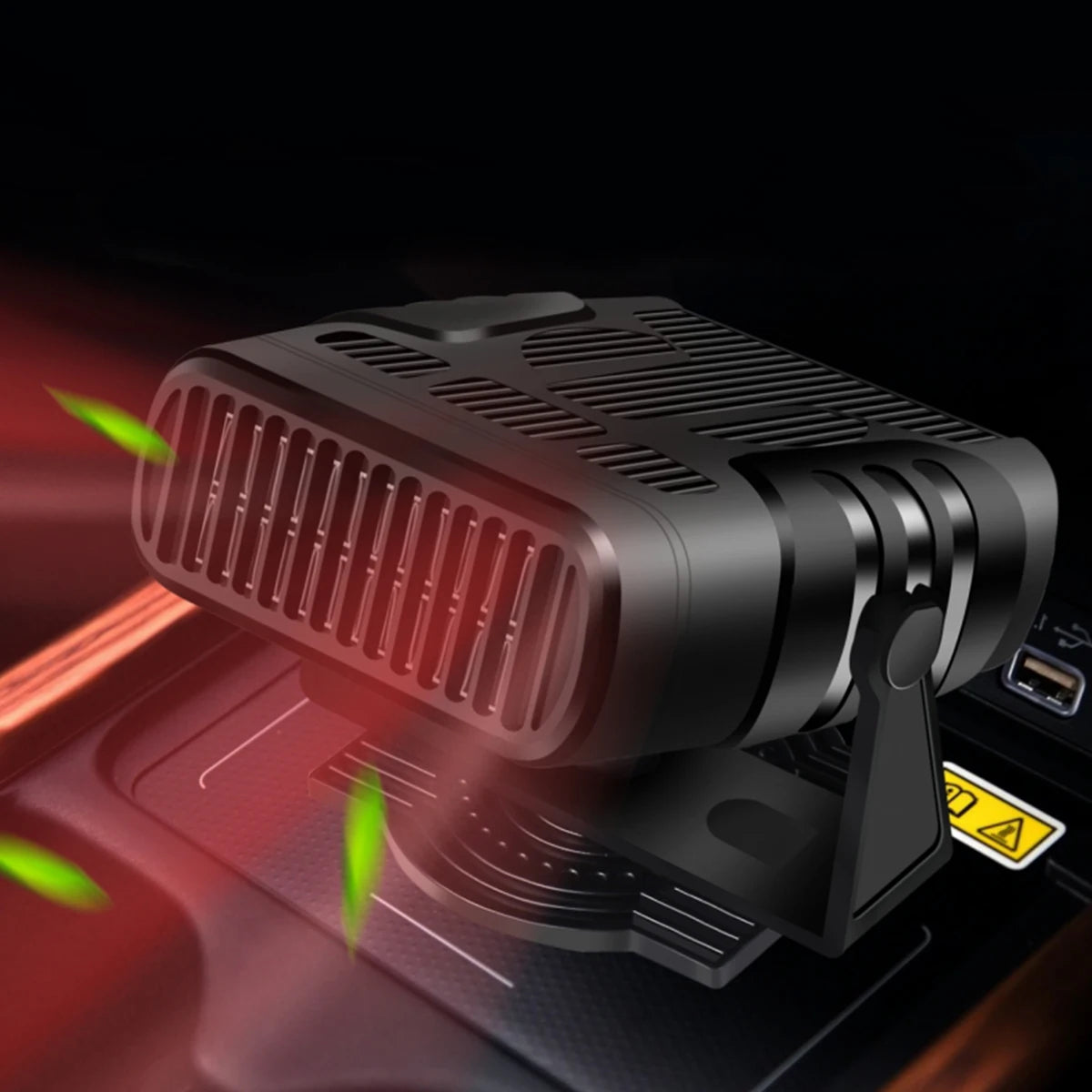 Car Cooling & Heater Fan 12V 120W Auto Windshield Anti-Fog Electric Heating Dryer Defogging Demister Defroster