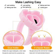 100Pcs Volume Glue Ring Cup for Lashes Fan Tattoo Pigment Holder Container Glue Holder Blossom Cups Eyelash Extension Supplier
